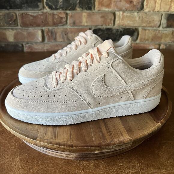 Nike Court Vision Low Orange Pearl White Suede Shoes Sneakers Women's Size 9.5 - Picture 11 of 16